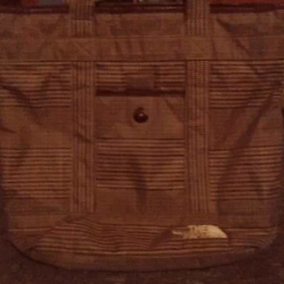 North Face Plaid Brown handled bag - Picture 1 of 2
